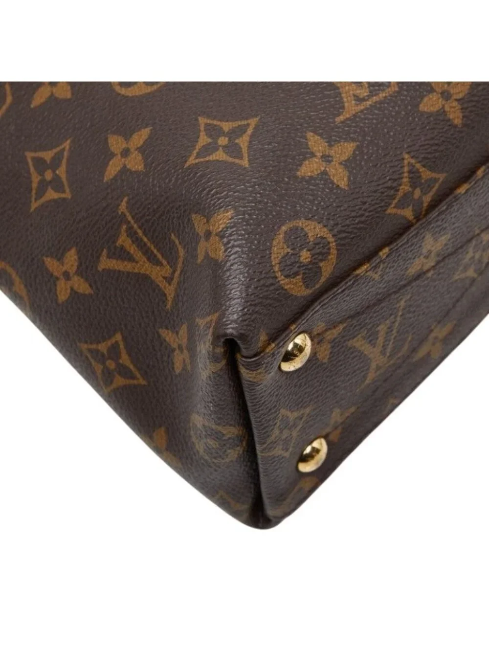Louis Vuitton Monogram Tote BB 2-Way Shoulder Bag Cerise Red Brown Leather